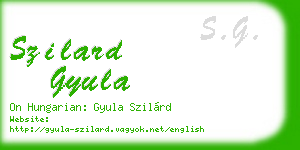 szilard gyula business card
