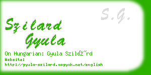 szilard gyula business card